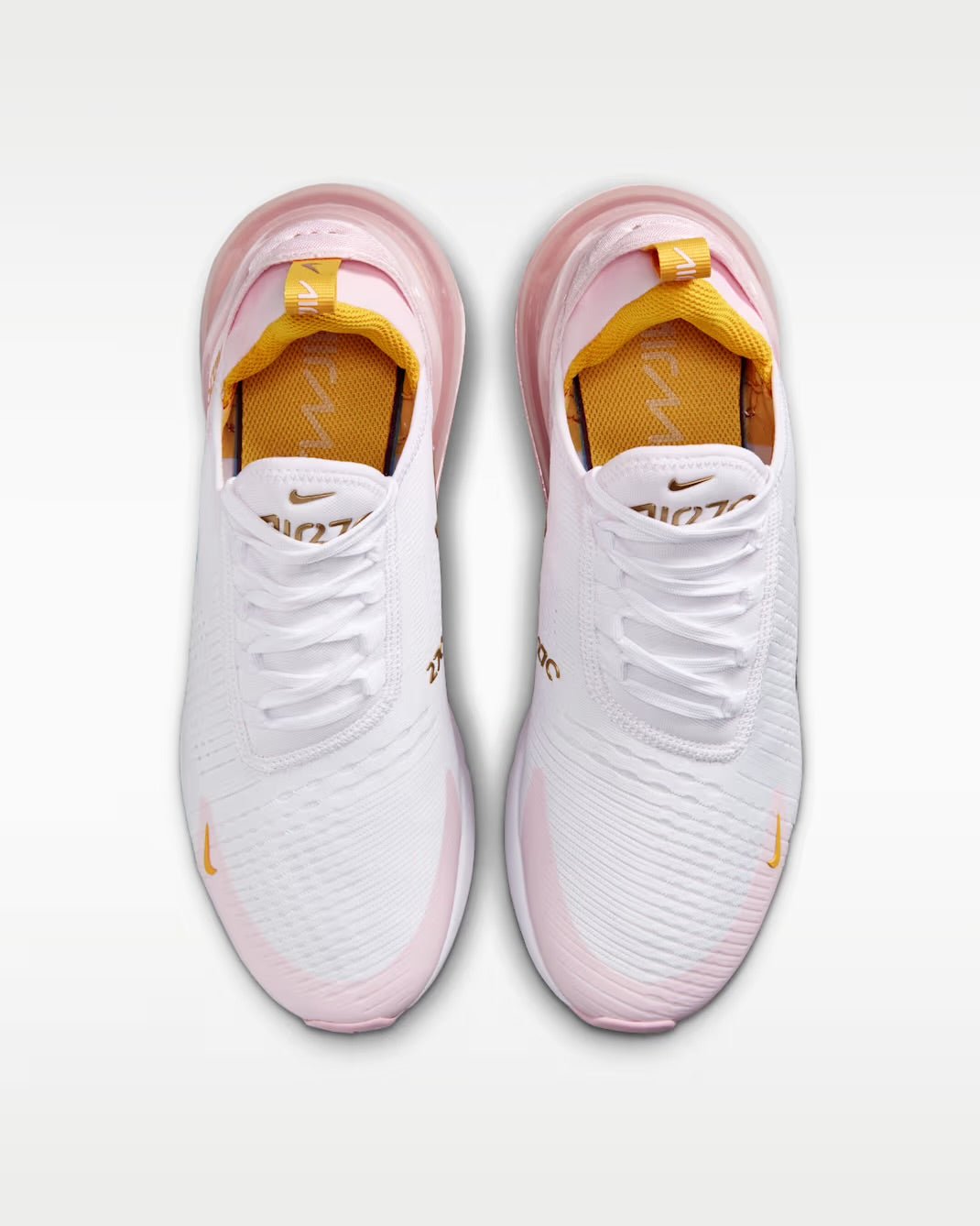 Nike Air Max 270 Uni Gold/Pink Foam: Custom Crystal - It's Crystalicious®