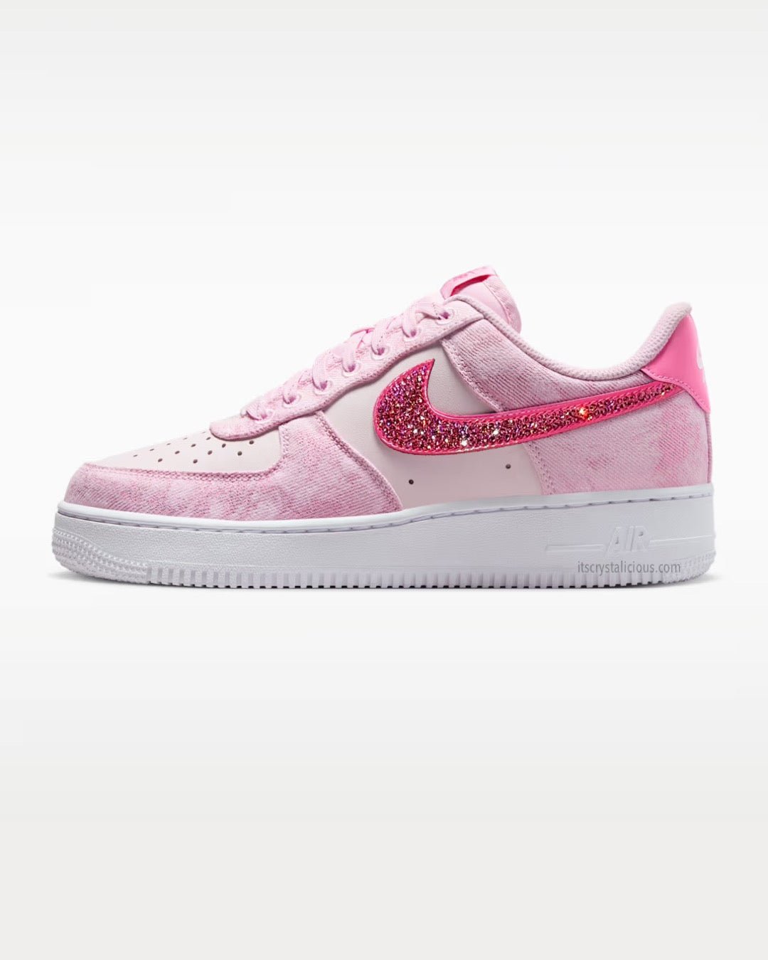 Nike Air Force 1 - Pink Denim * - It's Crystalicious®