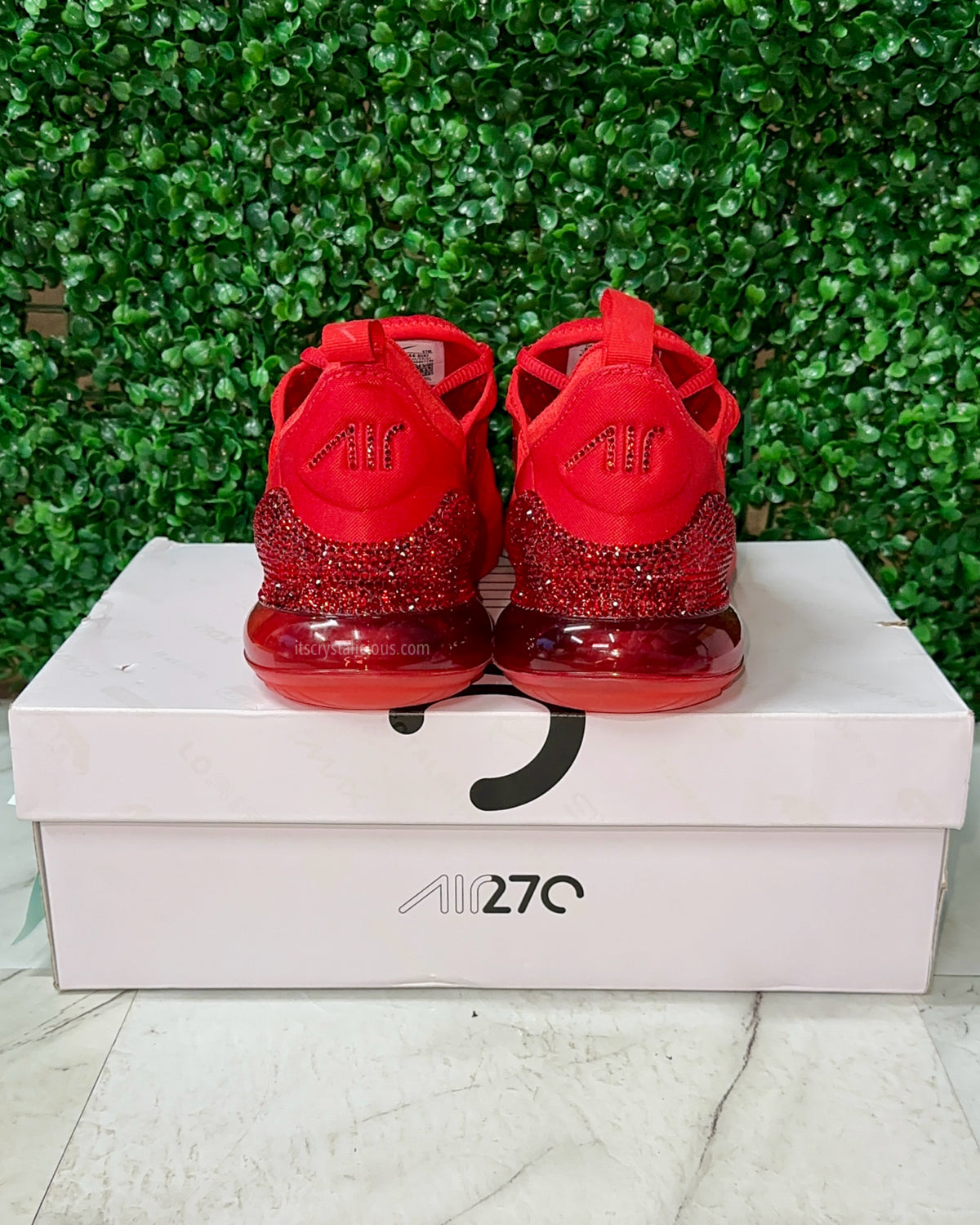 Nike Air Max 270 Triple Red Crystals - It's Crystalicious®