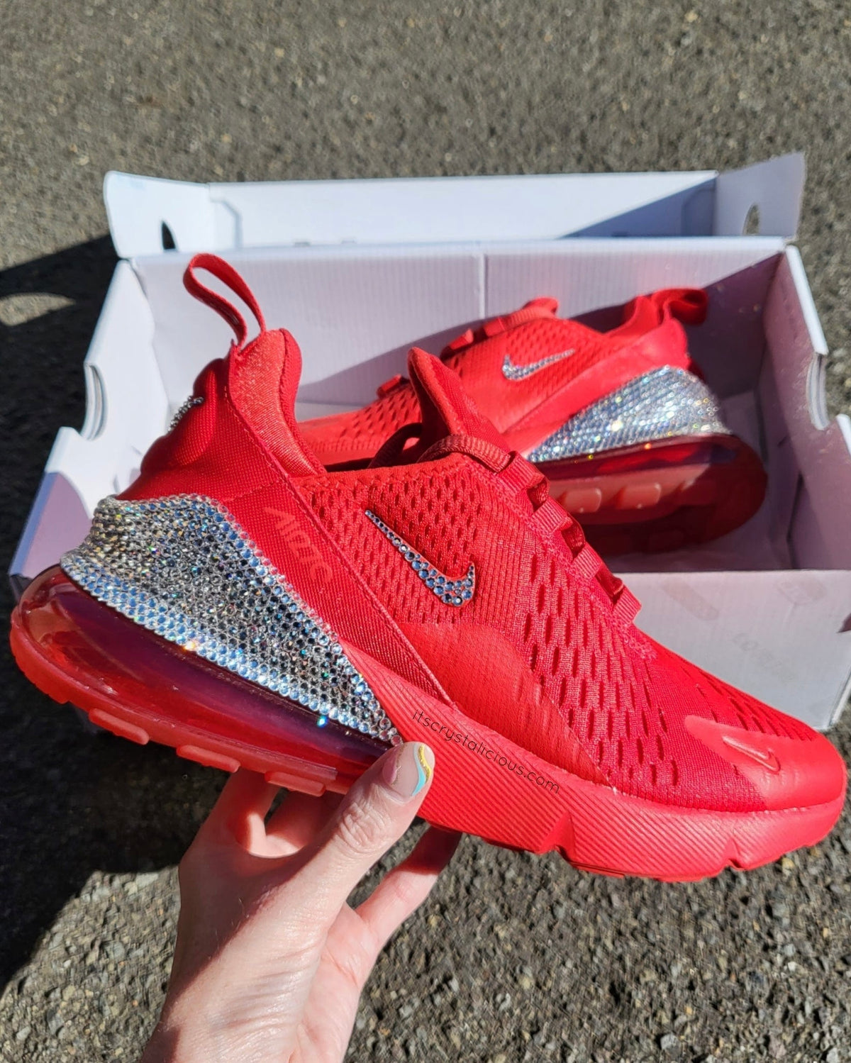 Nike Air Max 270 Triple Red Crystals