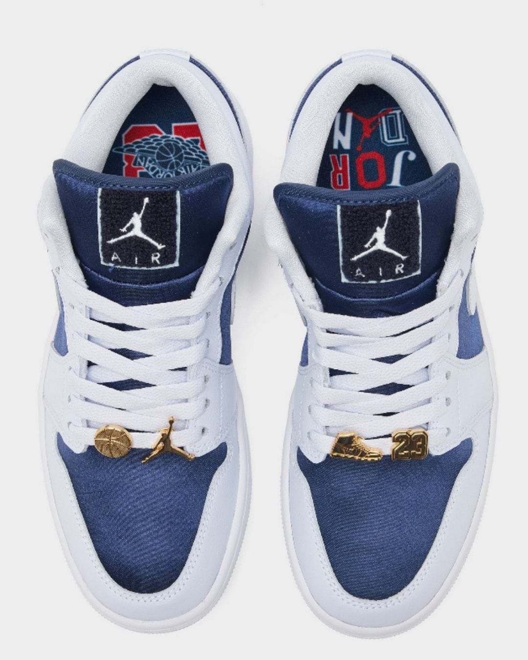 RTS - Jordan 1 - Football Grey/Midnight Navy/Golden Honey - Size US 7* - It's Crystalicious®