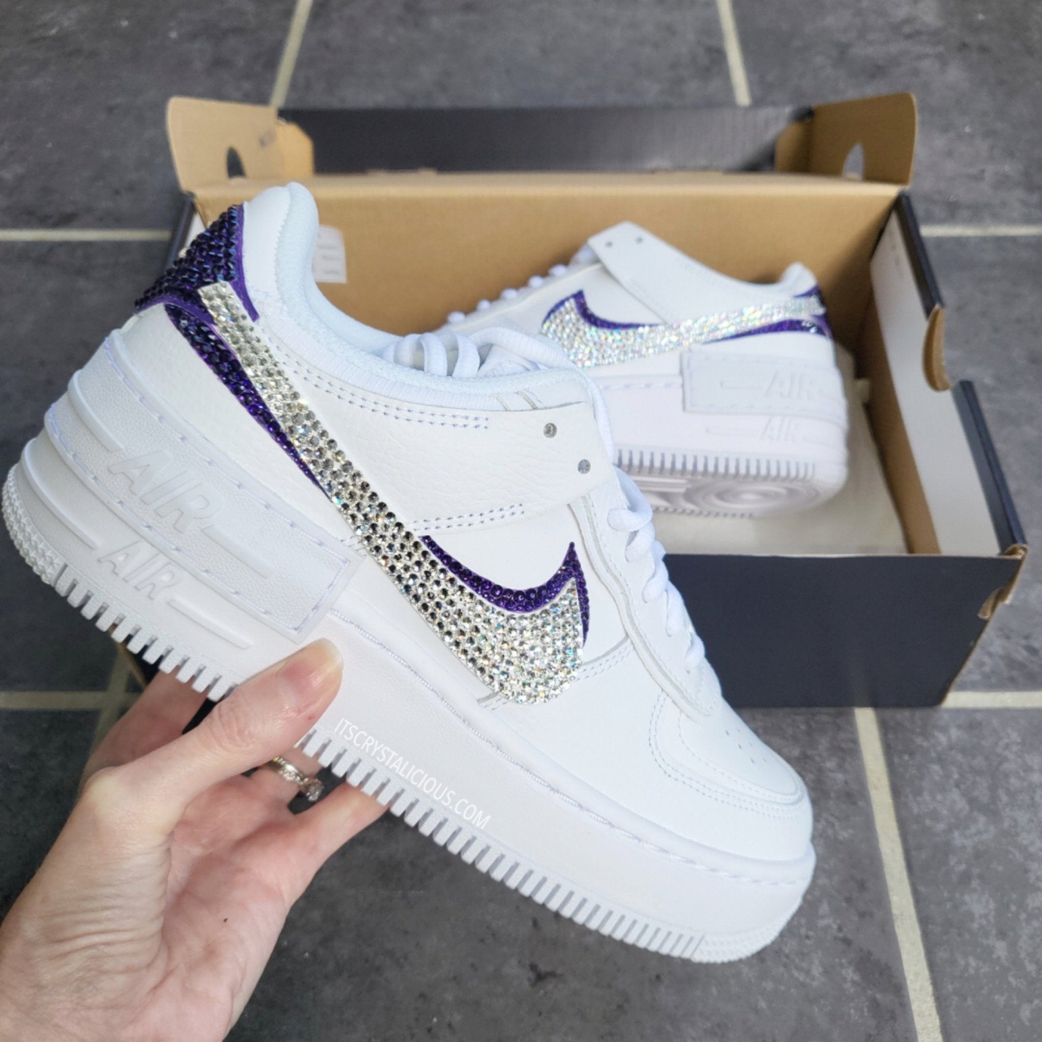 Nike Air Force 1 Shadow - Crystal/Purple Velvet * - It's Crystalicious®