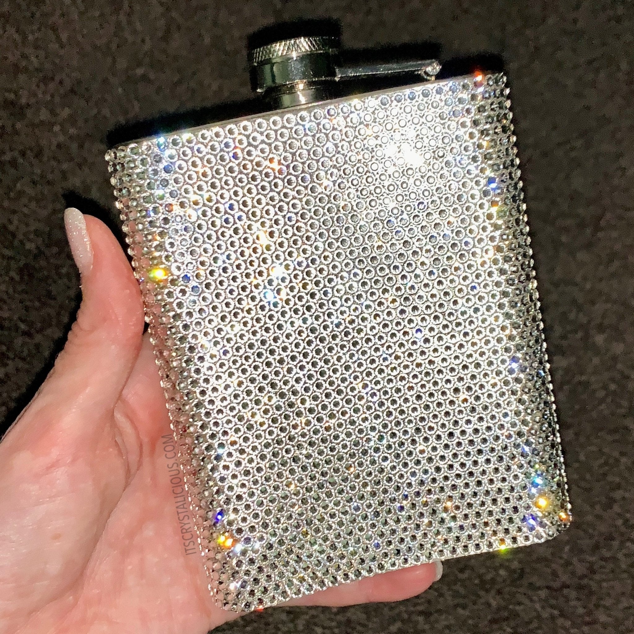 Crystalicious® Initial Stainless Hip Flask * - It's Crystalicious®