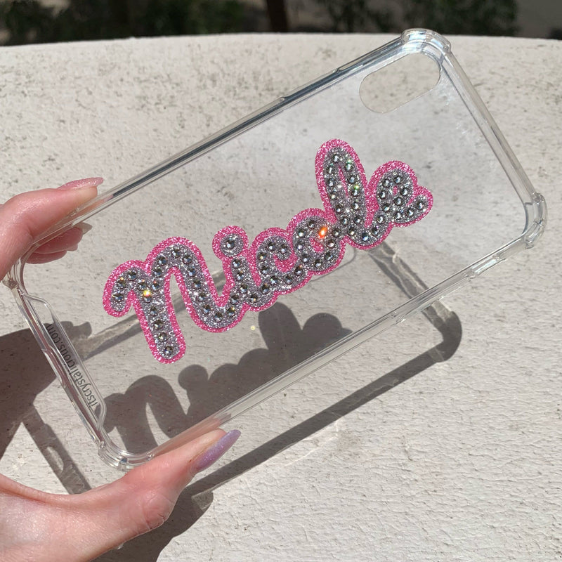 Pink Crystal Name Decal Cover  *