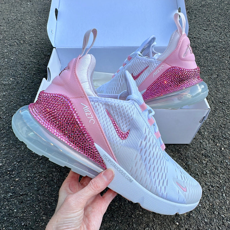 Swarovski Nike Air Max 270 Women's Custom Pink Nike Sneakers