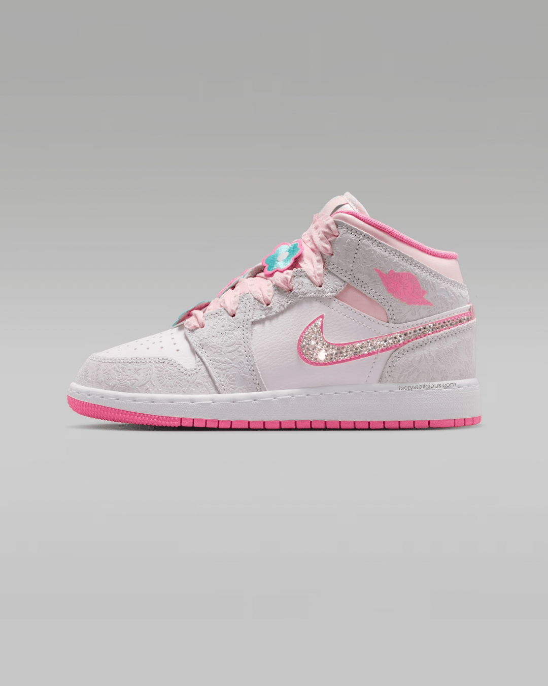 Jordan 1 - Pink Bloom - Mids* - It's Crystalicious®