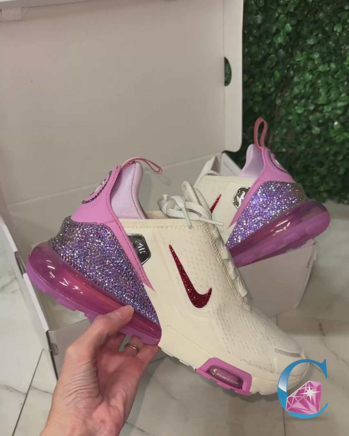 Nike Air Max 270 Premium - Light Magenta Custom Crystal