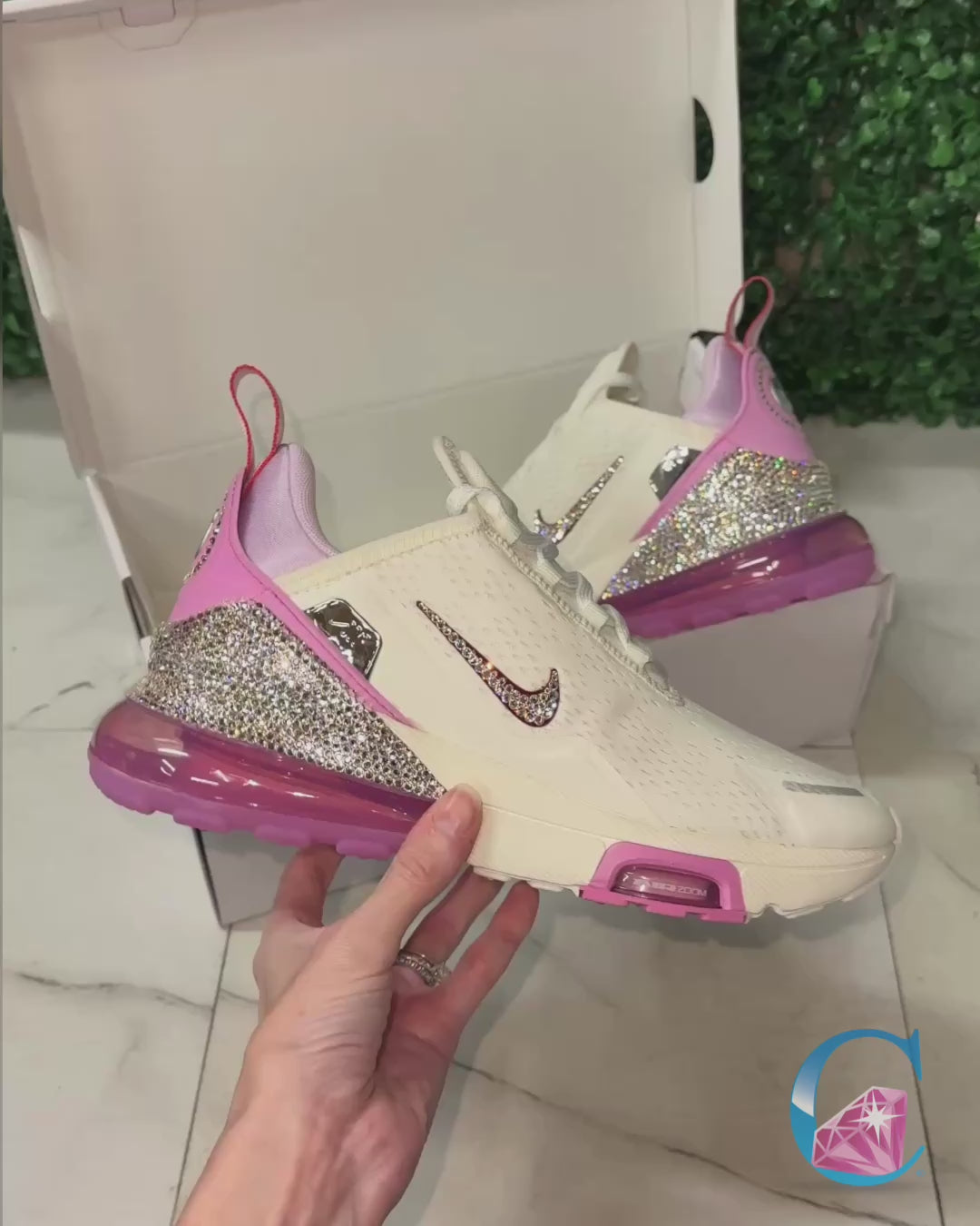 Nike Air Max 270 Premium - Light Magenta Custom Crystal
