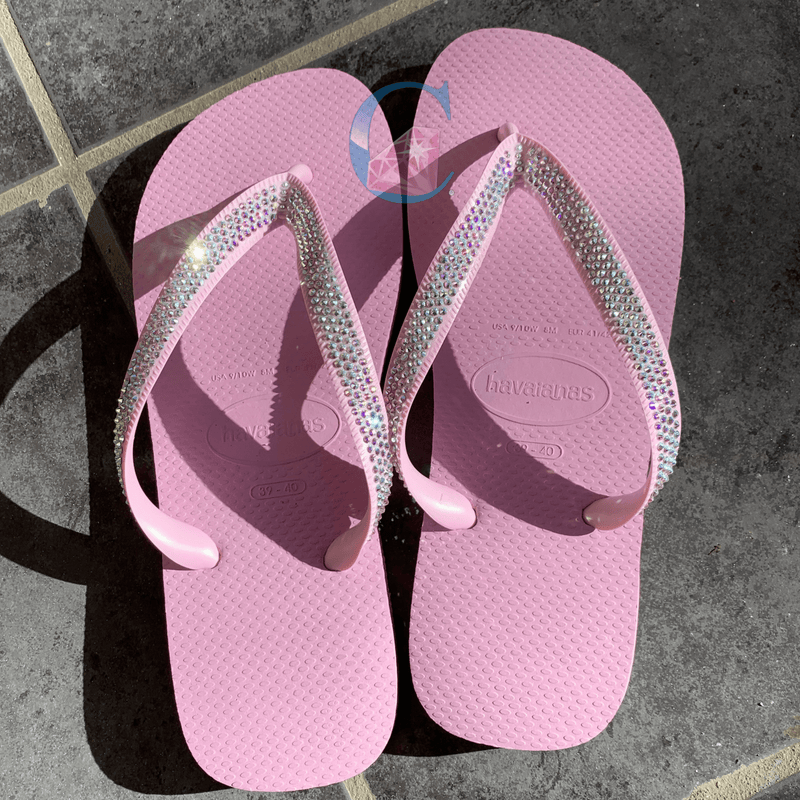 Thick Strap Crystal embellished Havaianas - 4 Rows * - It's Crystalicious®