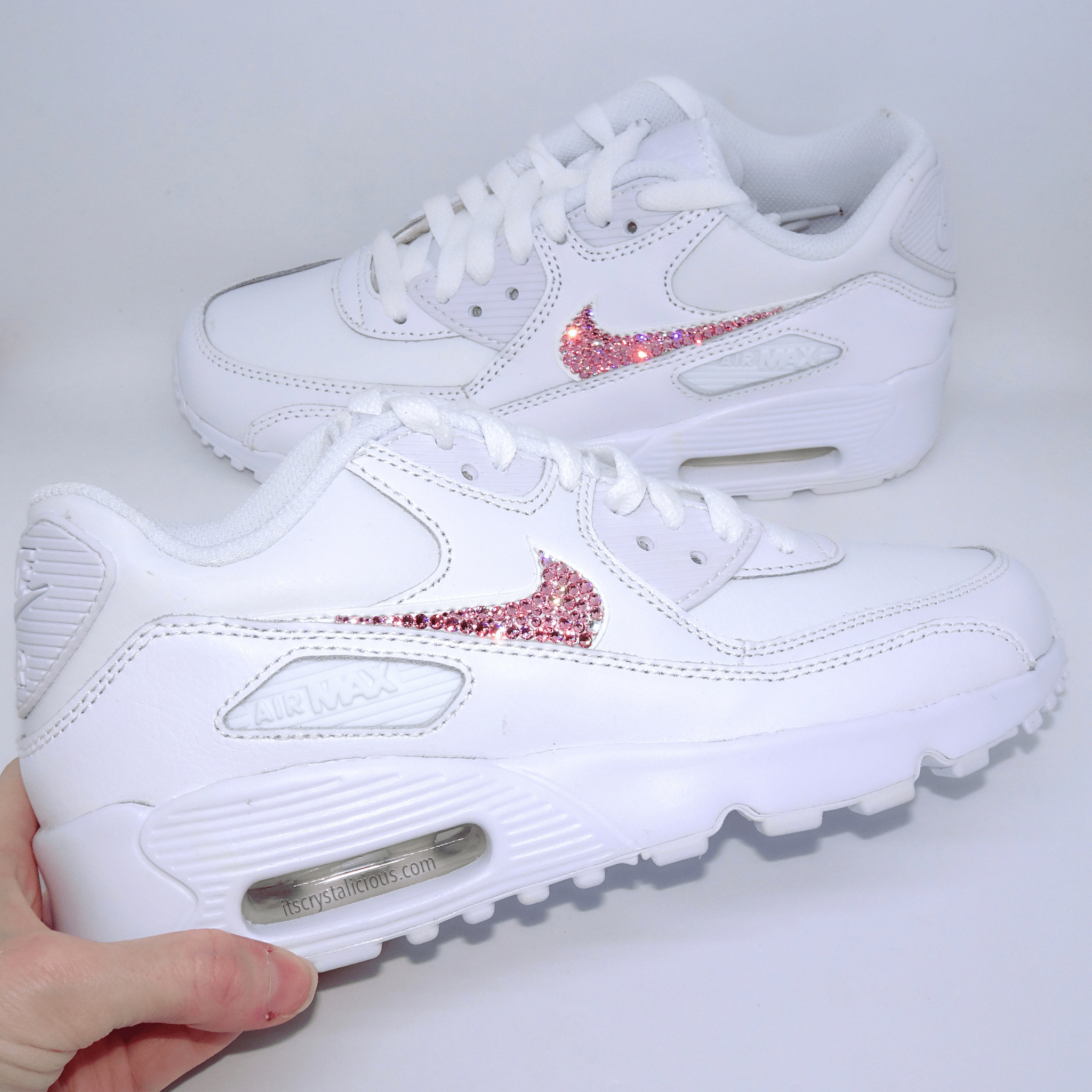 Nike Air Max 90 - White/Lt Rose* - It's Crystalicious®