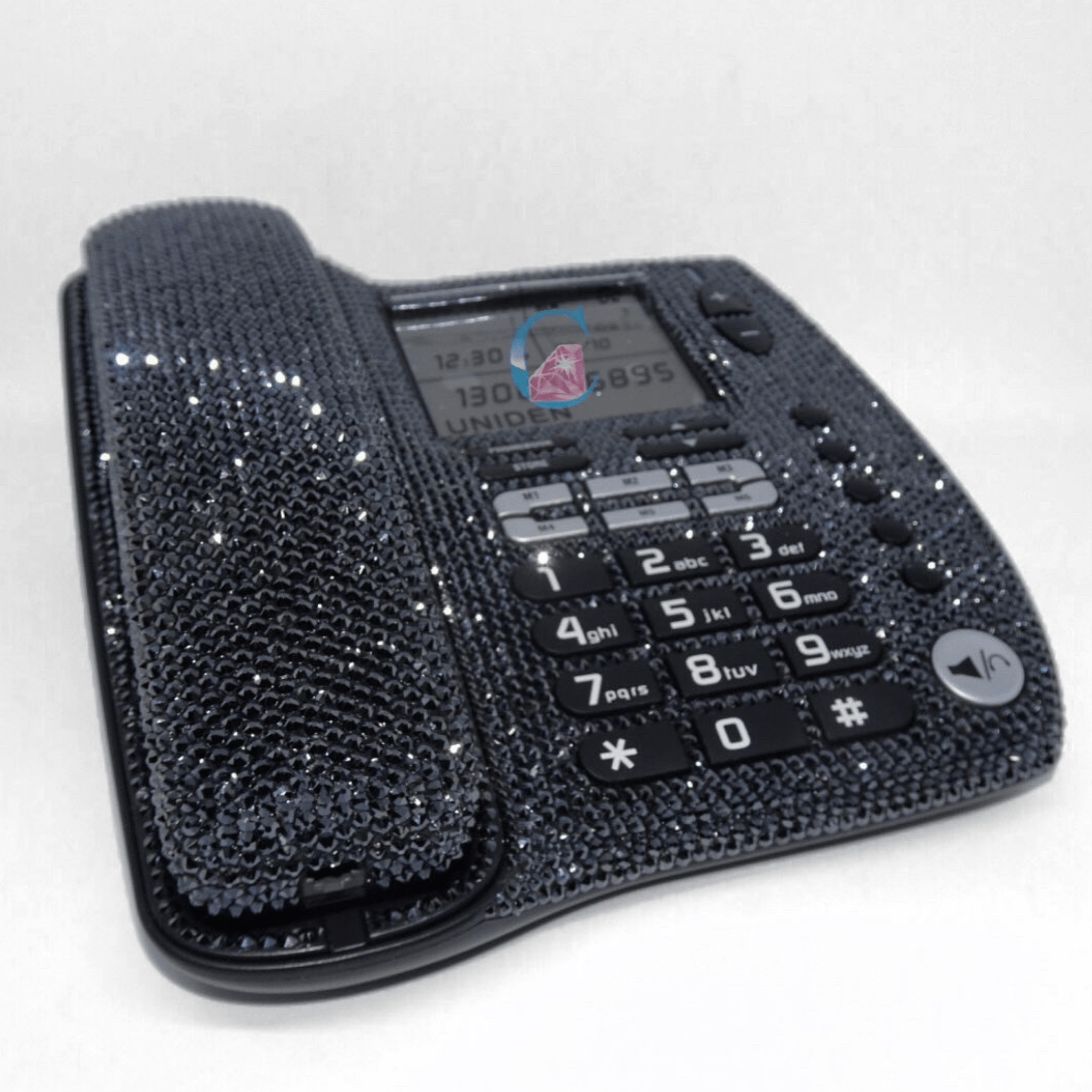 Desk Phone - Jet Hematite * - It's Crystalicious®