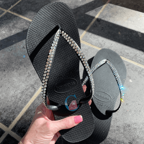 Black thin strap flip flops sales