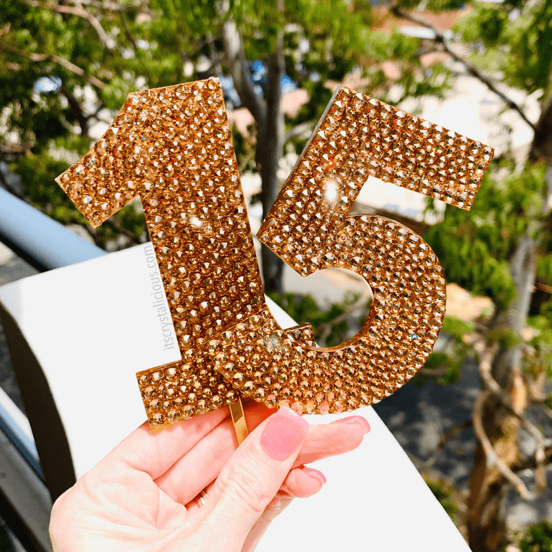 Monogram Number Cake Topper - Solid * - It's Crystalicious®