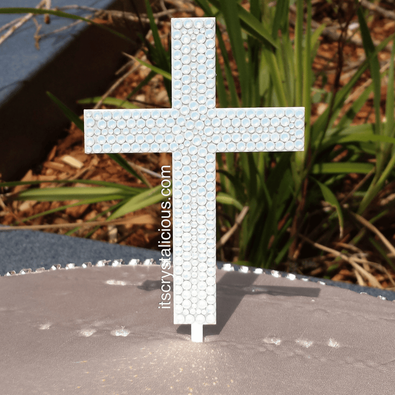 4 inch Simple Christening Communion Cross Cake Topper * - It's Crystalicious®