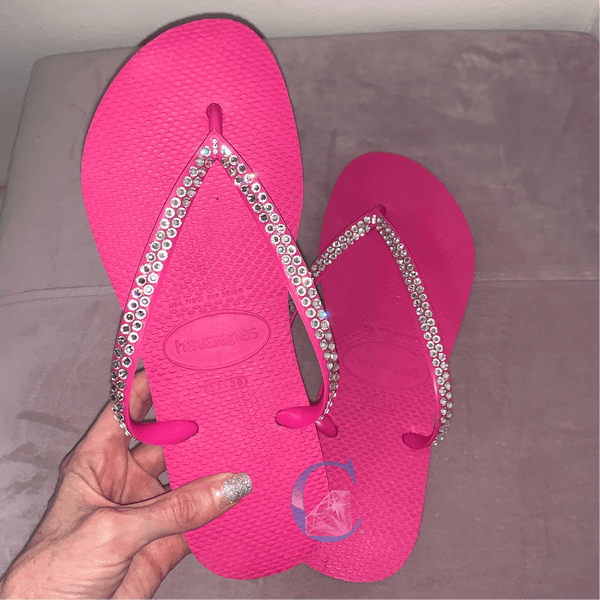 Thin Strap Embellished Havaianas 2 Rows. It s Crystalicious