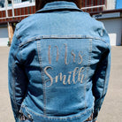 Personalised Crystal Bride Denim Jacket - Mrs* - It's Crystalicious®