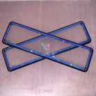 Set of 2 - Crystalicious® 3 Row Number Plate Frame/Sapphire * - It's Crystalicious®