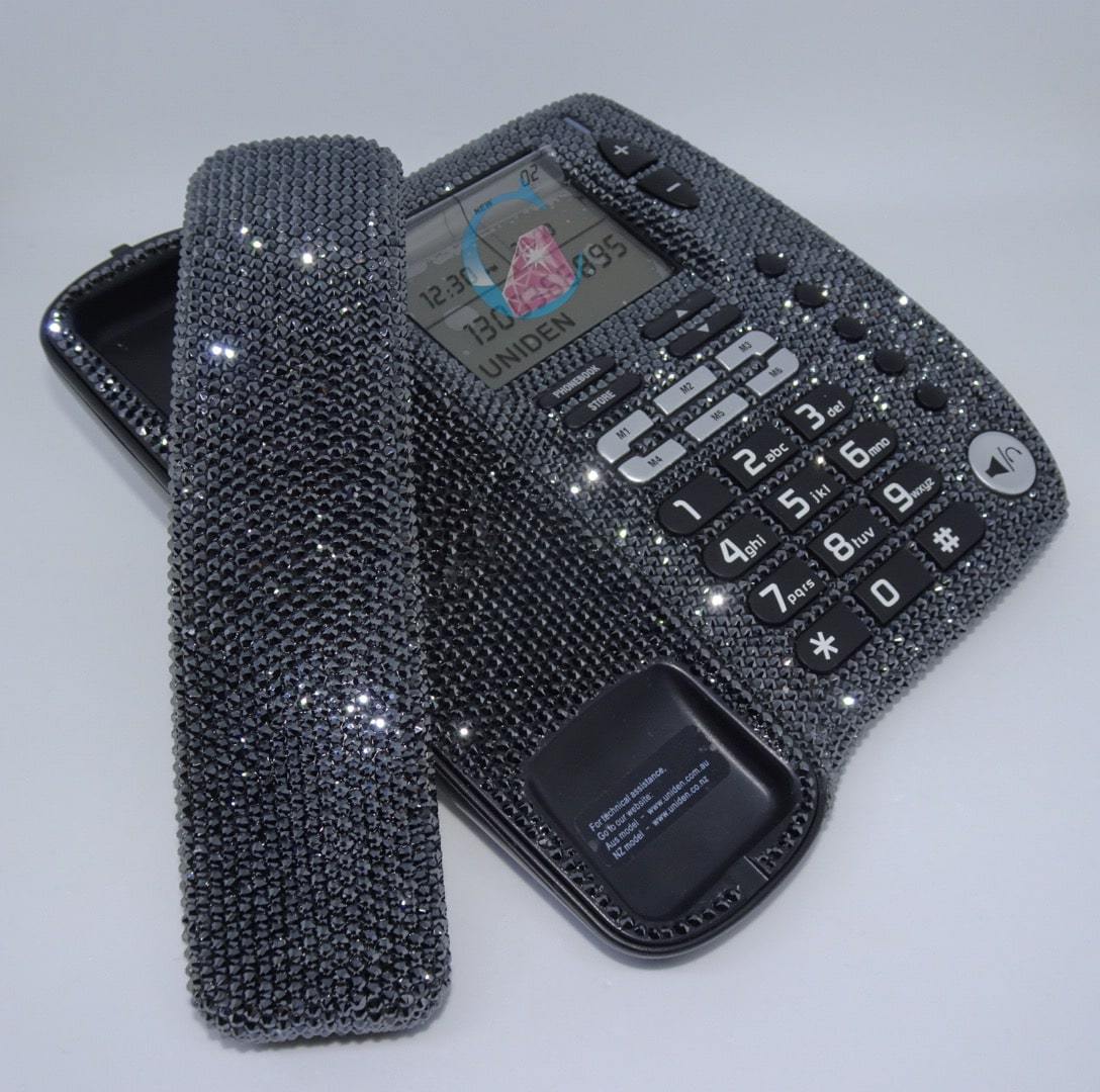 Desk Phone - Jet Hematite * - It's Crystalicious®