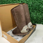 Embellished Tall Genuine Ugg Boots - Chocolate/Crystal* - It's Crystalicious®