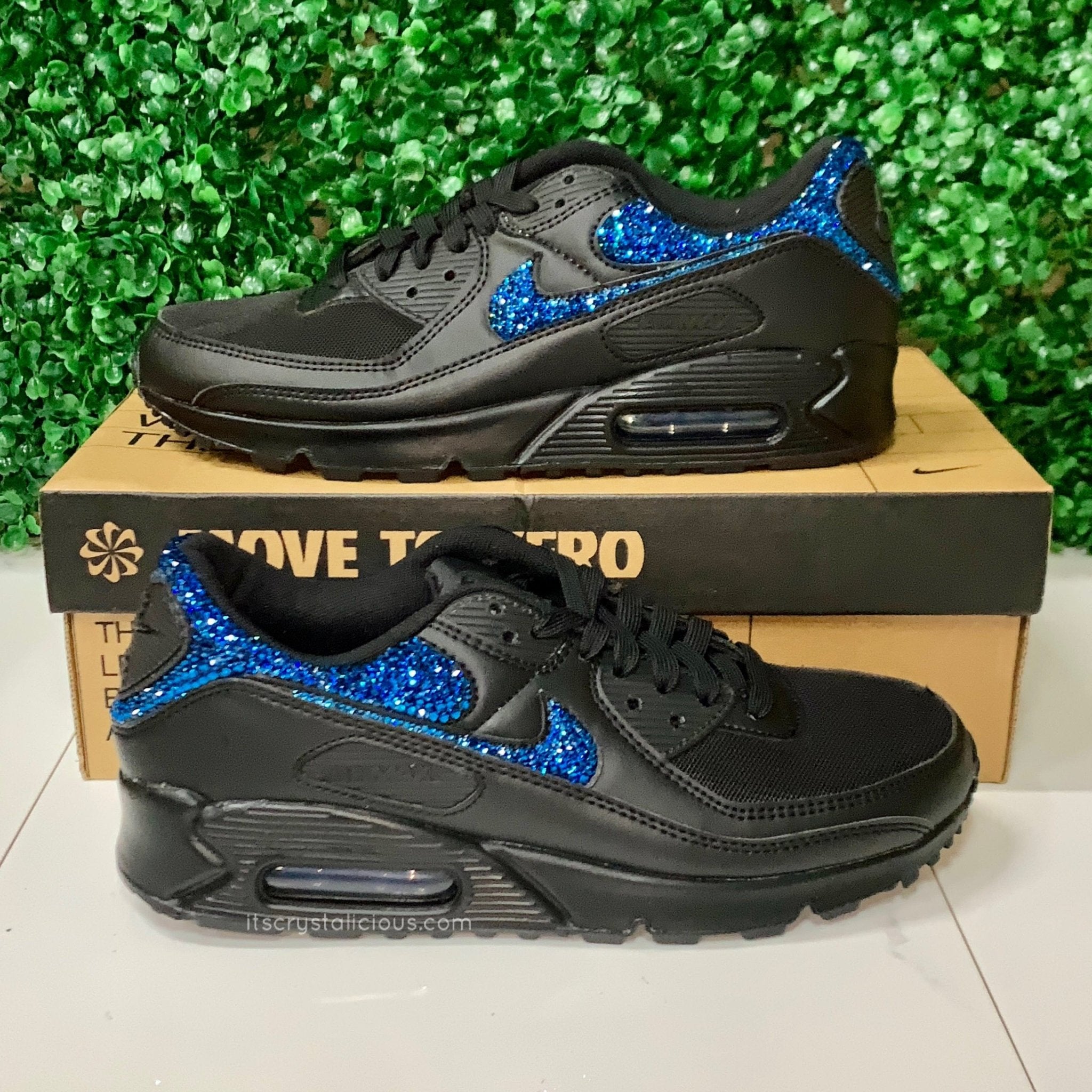 Nike Air Max 90 - Black/Capri Blue* - It's Crystalicious®