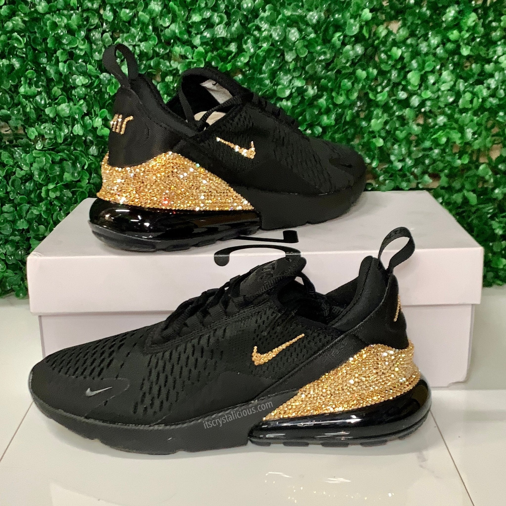 Nike Air Max 270 Triple Black/Golden Honey * - It's Crystalicious®