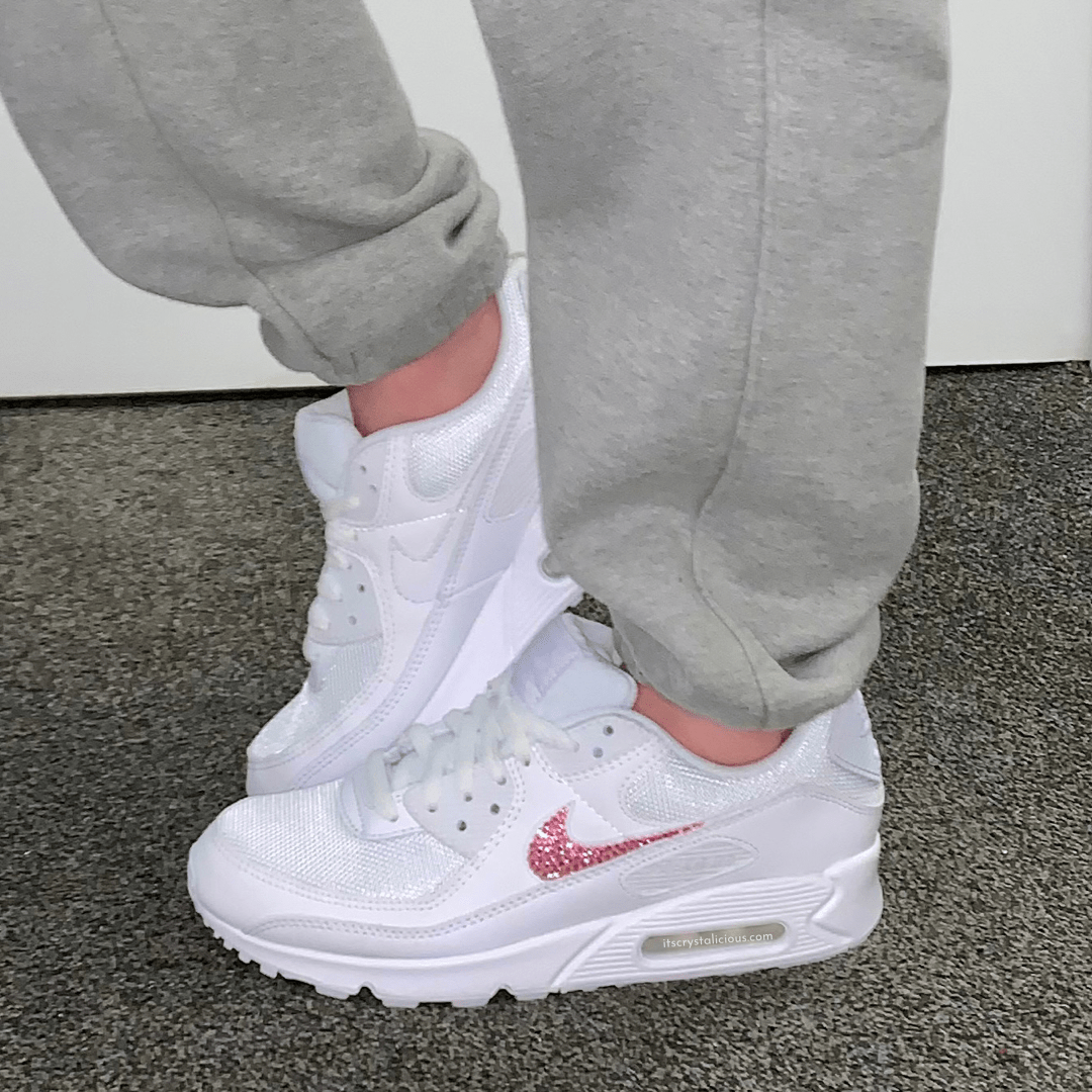 Nike Air Max 90 - White/Lt Rose* - It's Crystalicious®