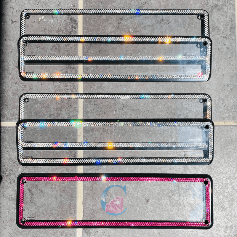 Set of 2 - Crystalicious® Number Plate Frame - 2 rows * - It's Crystalicious®