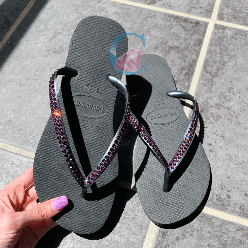 Black top thin havaianas